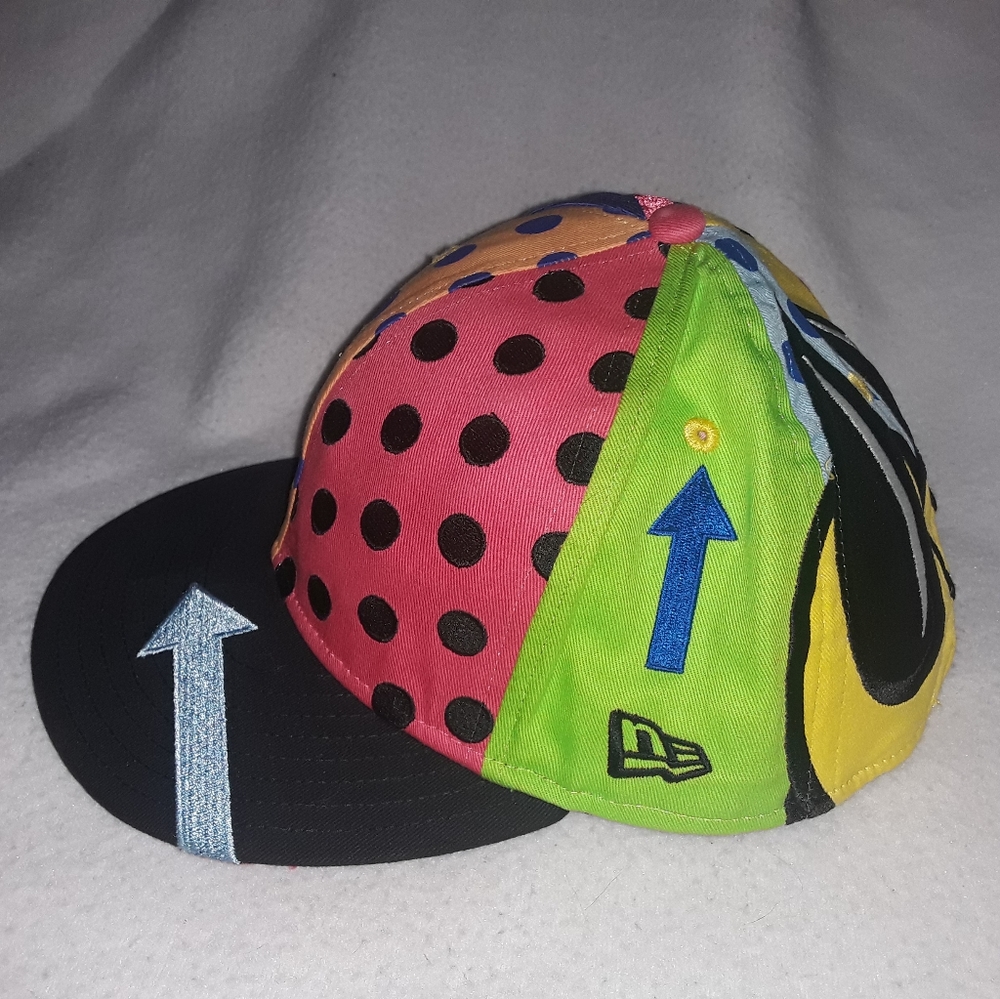 Htf Mountain Dew Color Block Snapback Hat New Era… - image 3